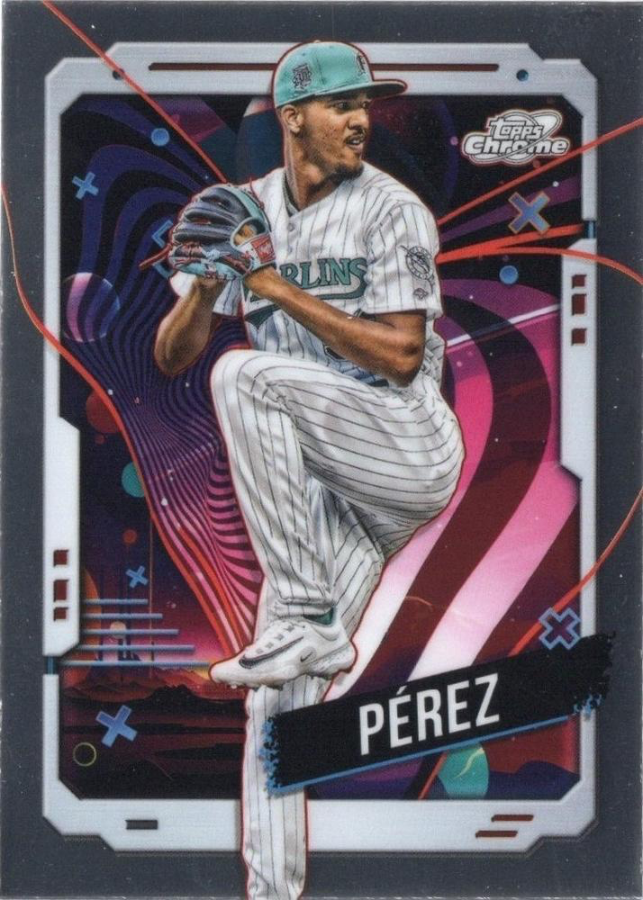 2024 Topps Chrome Cosmic Eury Pérez #149 Miami Marlins