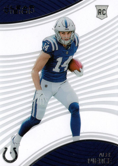 2022 Panini Chronicles Clear Vision Rookies RC Alec Pierce #CVR-30 Indianapolis Colts