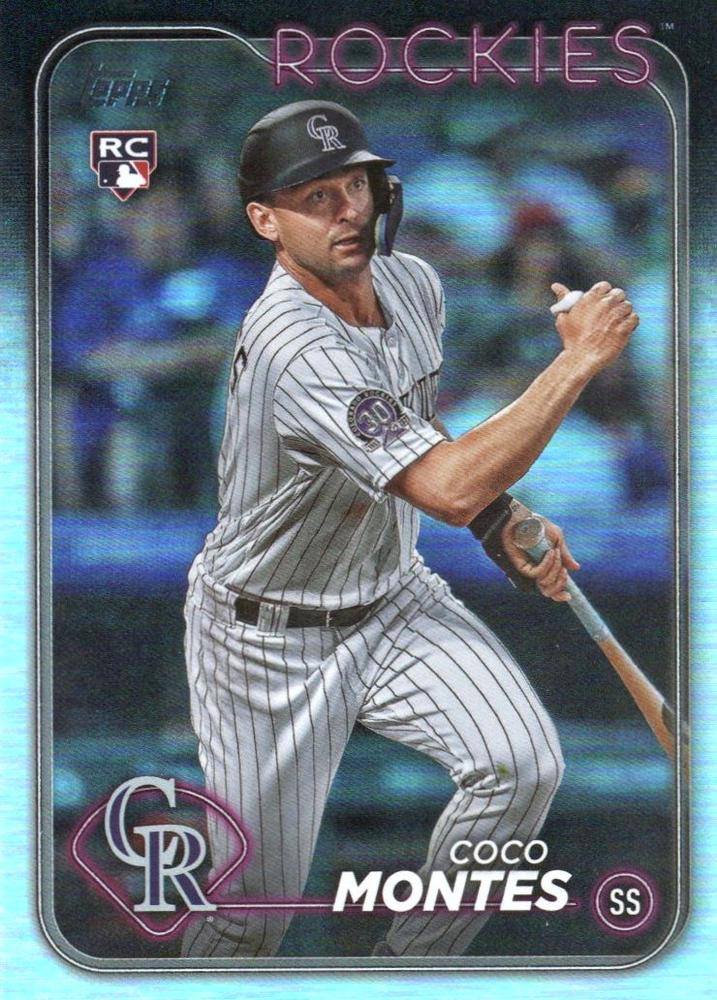 2024 Topps Series 1 Coco Montes RC Colorado Rockies #92 Rainbow Foil Parallel