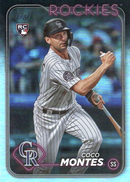 2024 Topps Series 1 Coco Montes RC Colorado Rockies #92 Rainbow Foil Parallel