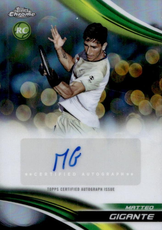 2025 Topps Chrome Tennis Refractor Autograph Matteo Gigante #CA-MGE