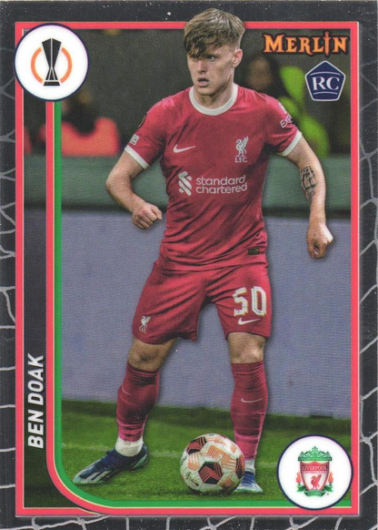 2023 Topps Merlin Chrome UCC Ben Doak RC #88 Liverpool
