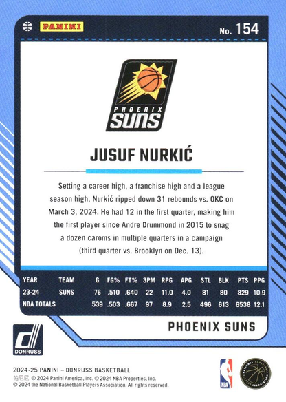2024 Panini Donruss Jusuf Nurkic #154 Phoenix Suns