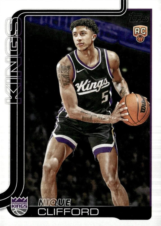 2025 Topps NBA Nique Clifford RC #224 Sacramento Kings