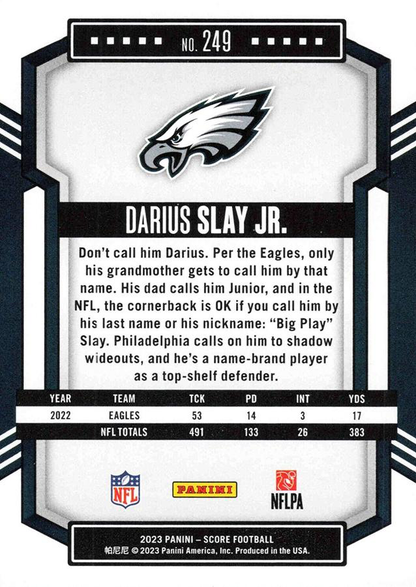 2023 Panini Score Football Darius Slay Jr. Philadelphia Eagles #249