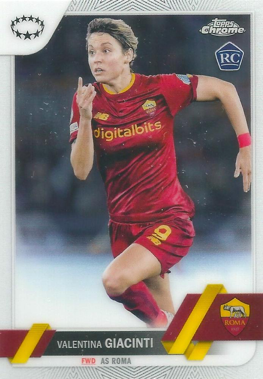 2022 Topps Chrome UCC Women's Valentina Giacinti RC #76 Roma