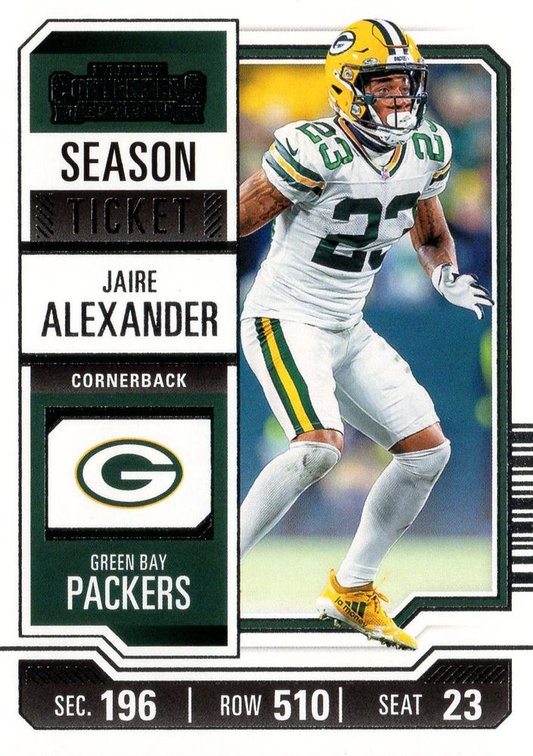 2023 Panini Contenders Jaire Alexander Green Bay Packers #38