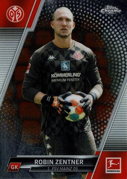 2021 Topps Chrome Bundesliga Robin Zentner #72 1. FSV Mainz 05