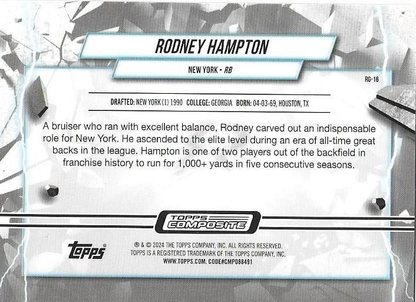 2023 Topps Composite Football Resurgence Grounded Rodney Hampton #RG-16 New York Giants