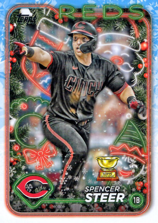 2024 Topps Holiday Spencer Steer ASR Cincinnati Reds #H112
