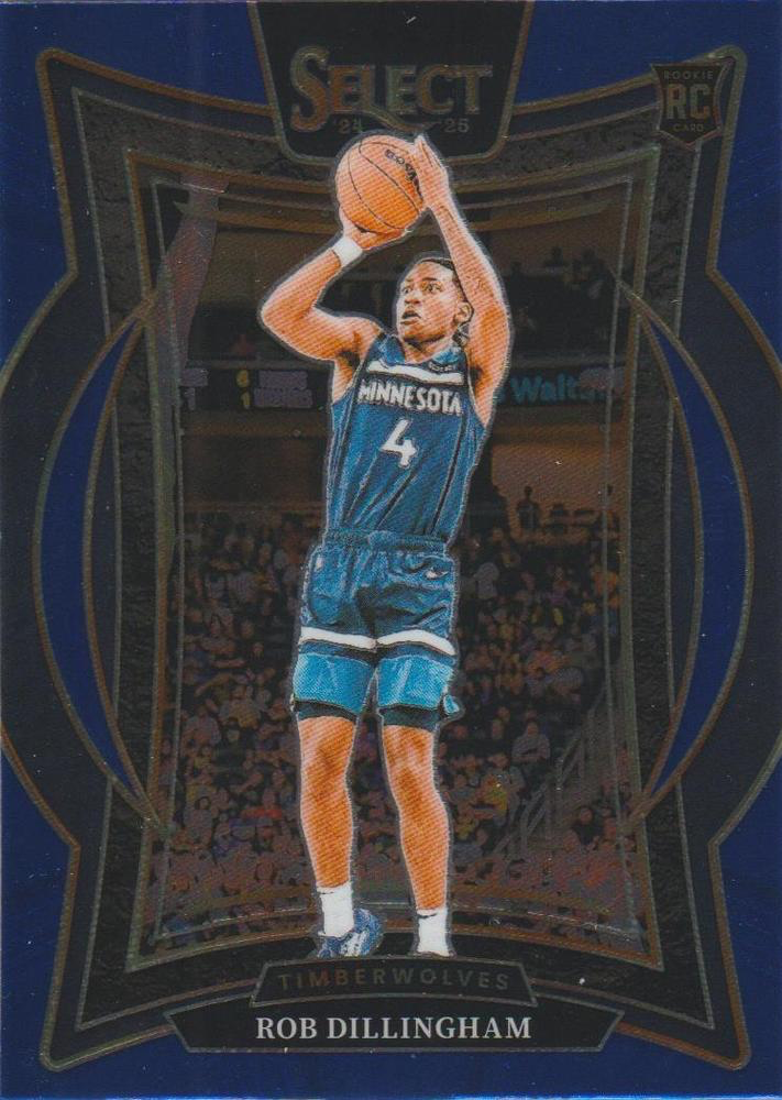 2024 Panini Select Rob Dillingham RC Blue #84 Minnesota Timberwolves