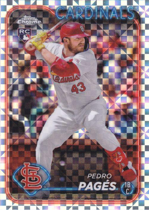 2024 Topps Chrome Update X-Fractor Parallel Pedro Pages RC St. Louis Cardinals #USC29