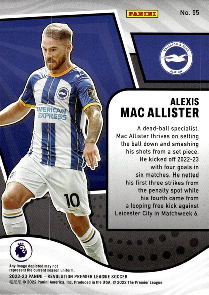2022 Panini Revolution Premier League Alexis Mac Allister #55 Brighton & Hove Albion