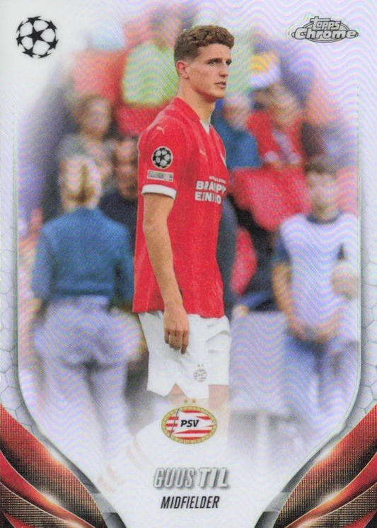 2023 Topps Chrome UEFA Club Competitions Guus Til Refractor #102 PSV Eindhoven