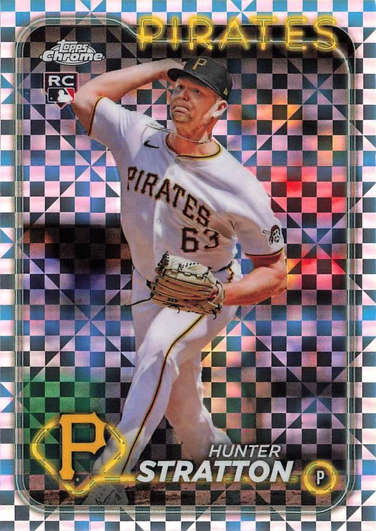 2024 Topps Chrome Update X-Fractor Parallel Hunter Stratton RC Pittsburgh Pirates #USC137