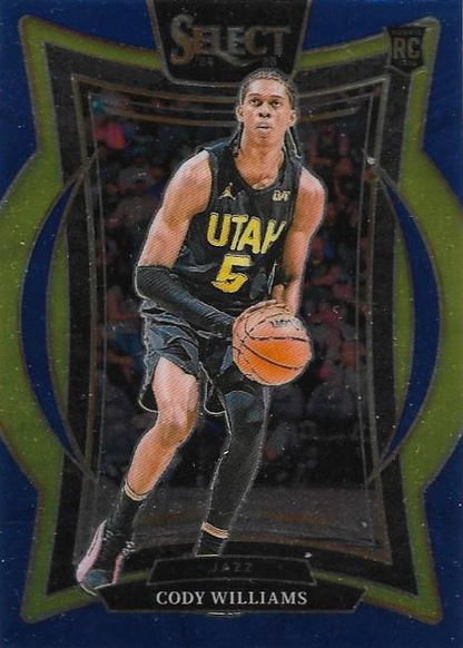 2024 Panini Select Cody Williams RC Blue #71 Utah Jazz