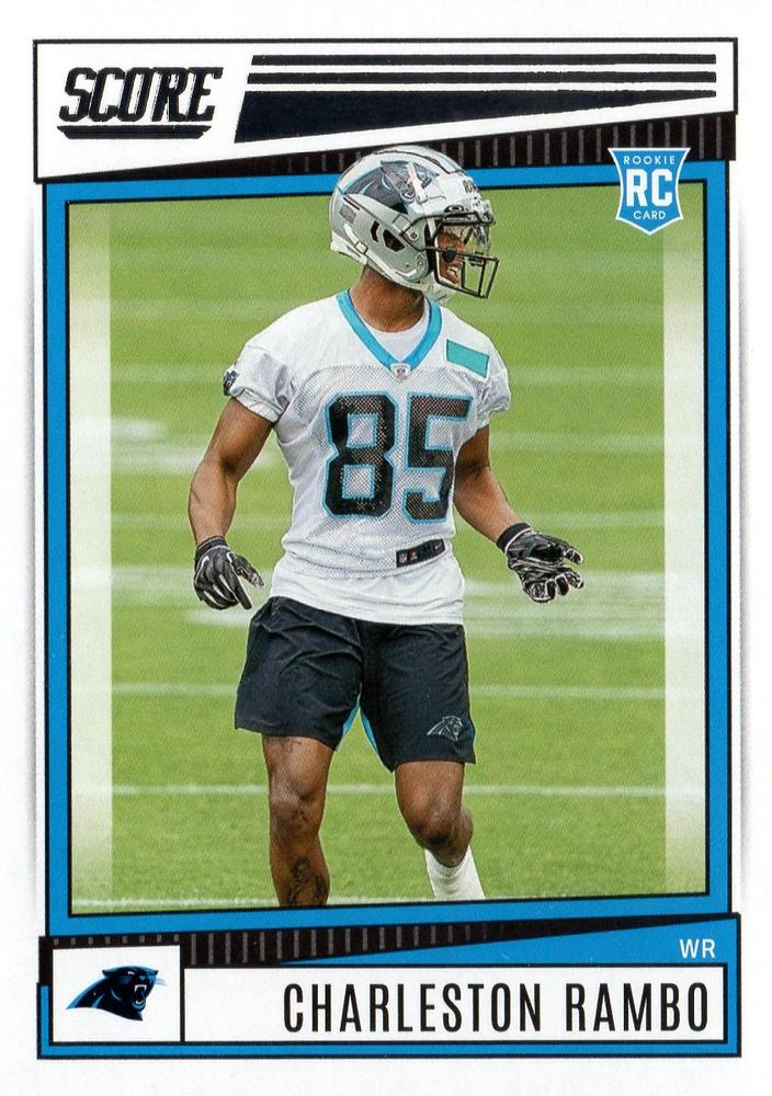 2022 Panini Score Charleston Rambo RC Carolina Panthers #398