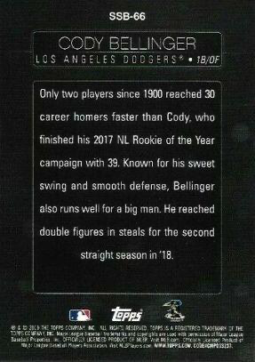 2019 Topps Series Stars of the Game Cody Bellinger #SSB-66 Los Angeles Dodgers