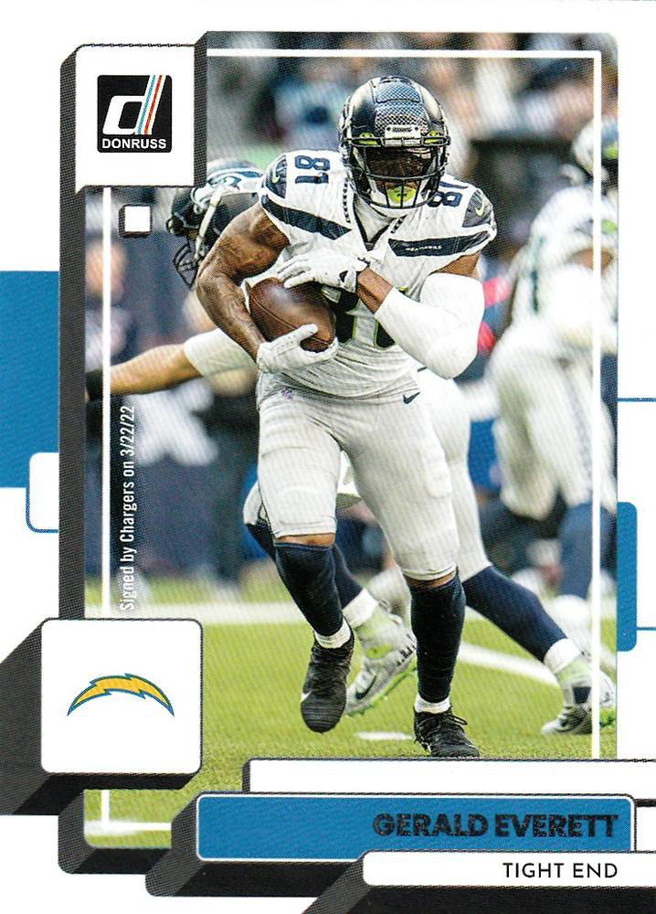 2022 Panini Donruss Gerald Everett #293 Los Angeles Chargers