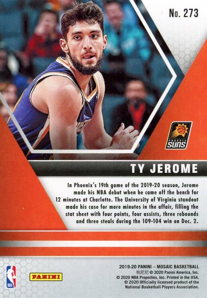 2019 Panini Mosaic Ty Jerome RC NBA Debut #273 Phoenix Suns