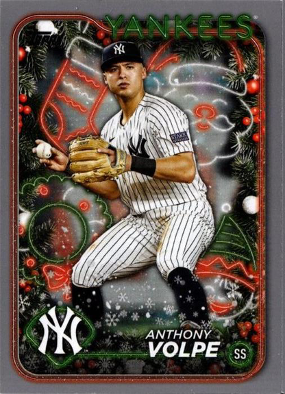 2024 Topps Holiday Silver Glitter Anthony Volpe New York Yankees #H24