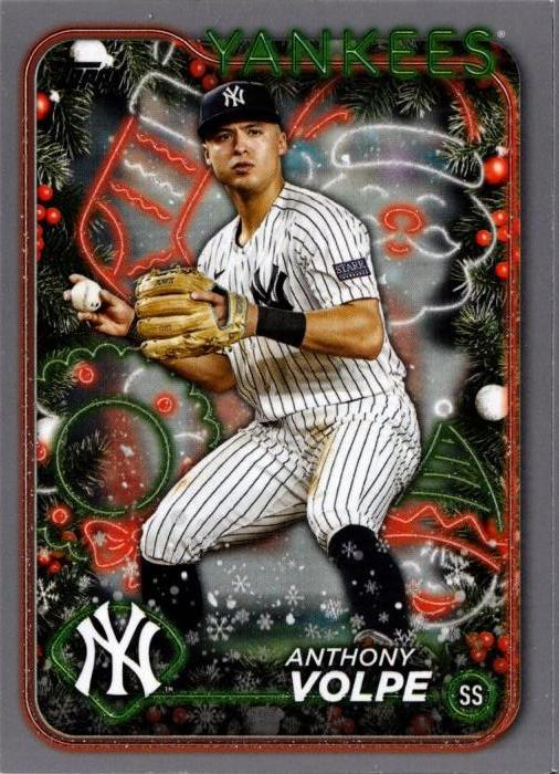 2024 Topps Holiday Silver Glitter Anthony Volpe New York Yankees #H24