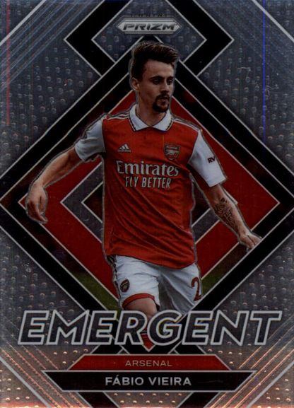 2022 Panini Prizm Premier League Fabio Vieira Emergent #4 Arsenal FC