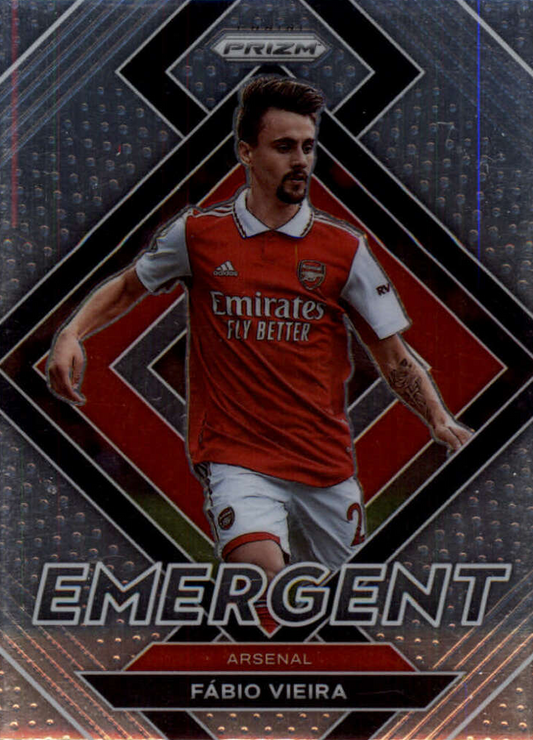 2022 Panini Prizm Premier League Fabio Vieira Emergent #4 Arsenal FC