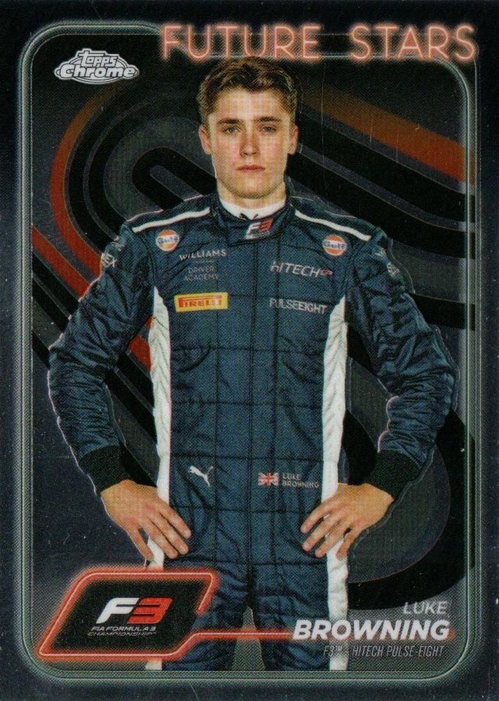 2024 Topps Chrome Formula 1 Luke Browning F3D #55 HiTech Pulse-Eight