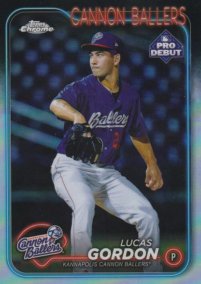 2024 Topps Pro Debut Chrome Refractor Lucas Gordon #PDC-188 Kannapolis Cannon Ballers