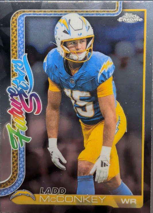 2025 Topps Chrome NFL Future Stars Ladd McConkey #FS-3 Los Angeles Chargers