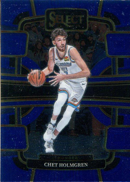 2023 Panini Select NBA Blue Chet Holmgren RC #41 Oklahoma City Thunder