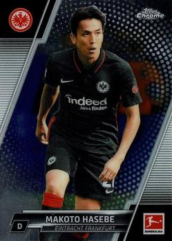 2021 Topps Chrome Bundesliga Makoto Hasebe #34 Eintracht Frankfurt