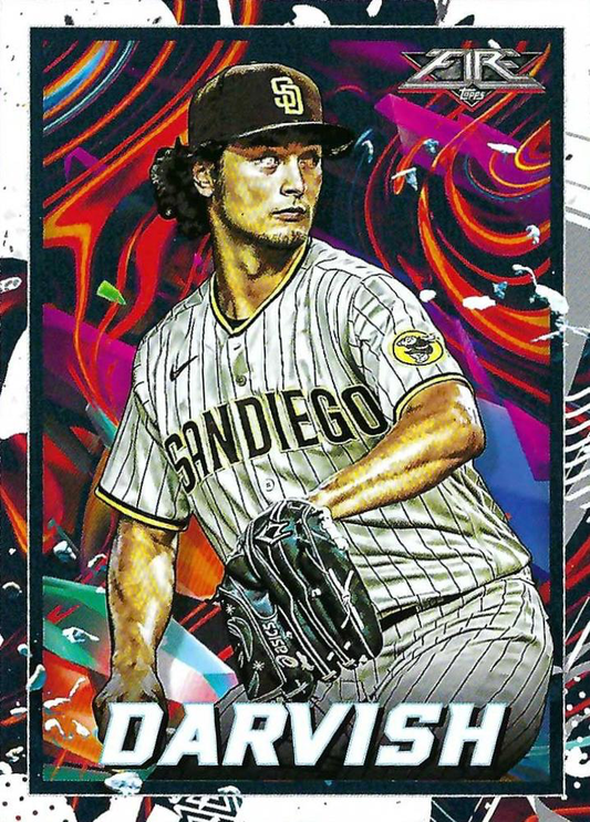 2022 Topps Fire Yu Darvish San Diego Padres #135