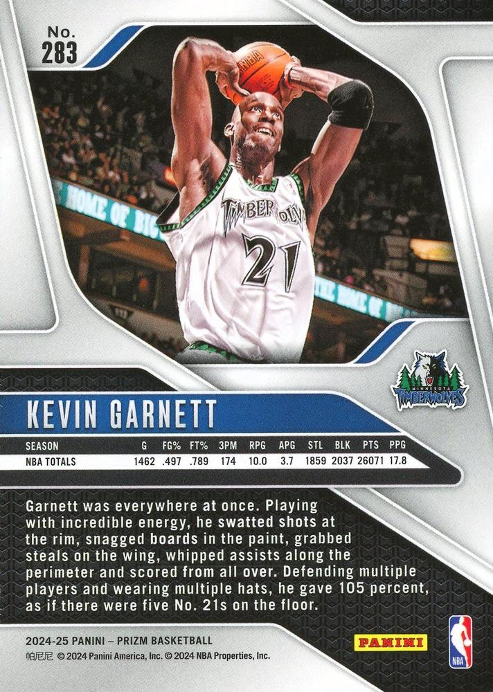 2024 Panini Prizm Kevin Garnett LGD #283 Minnesota Timberwolves