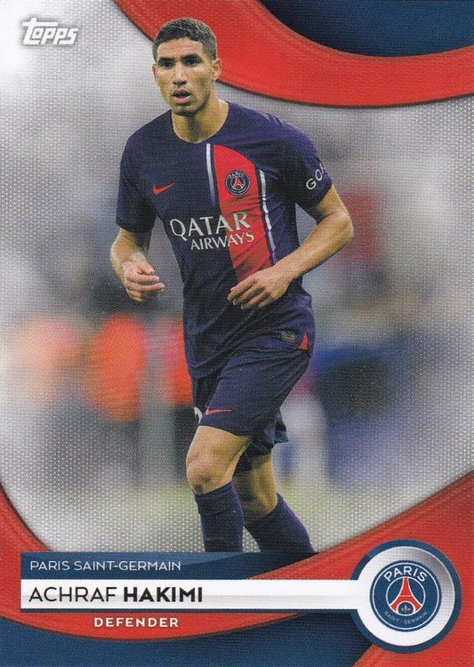 2023 Topps PSG Team Set Achraf Hakimi #4 Paris Saint-Germain