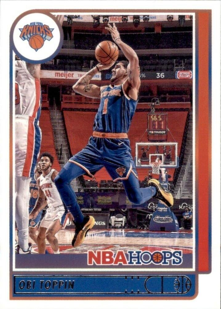 2021 Panini Hoops Obi Toppin #177 New York Knicks
