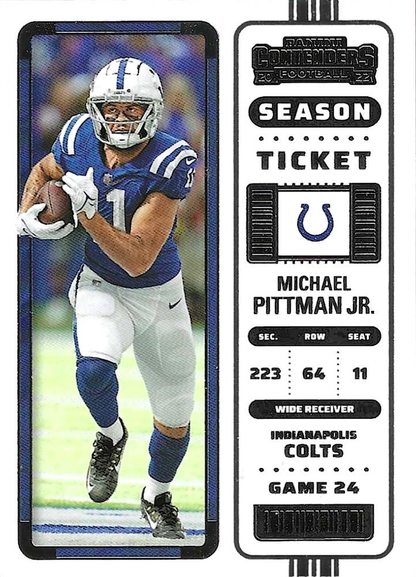 2022 Panini Contenders Michael Pittman Jr. Indianapolis Colts #45