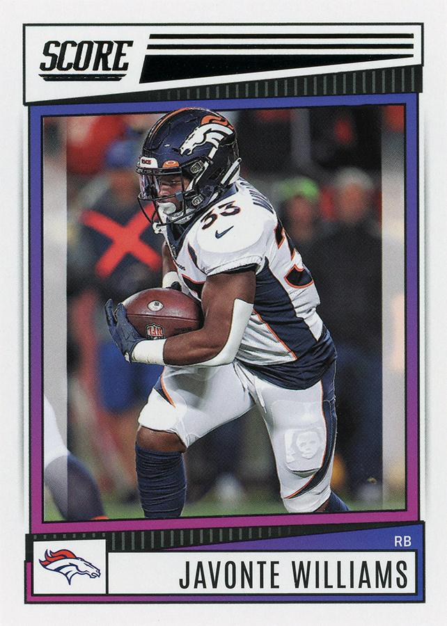 2022 Panini Score Javonte Williams Denver Broncos #79