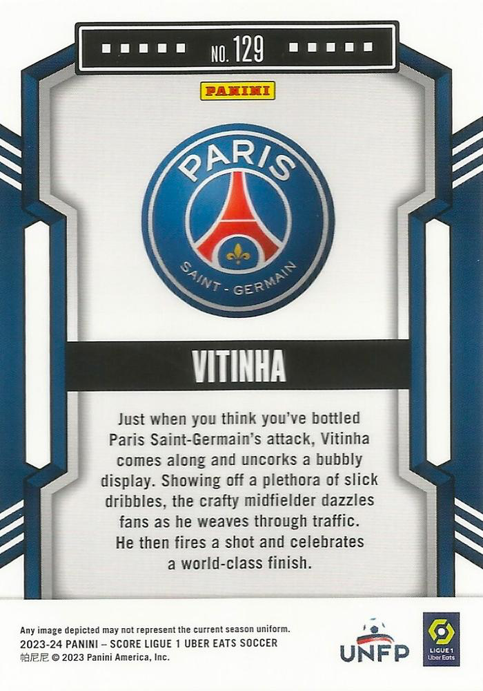 2023 Panini Score Ligue 1 Vitinha #129 Paris Saint-Germain