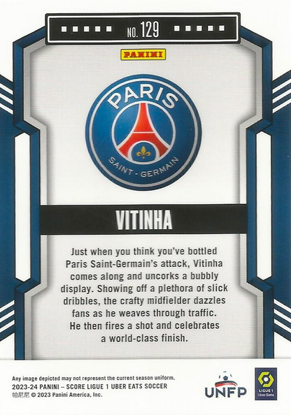 2023 Panini Score Ligue 1 Vitinha #129 Paris Saint-Germain