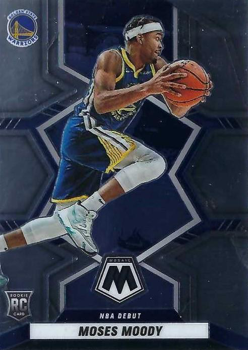 2021 Panini Mosaic Moses Moody RC NBA Debut #277 Golden State Warriors