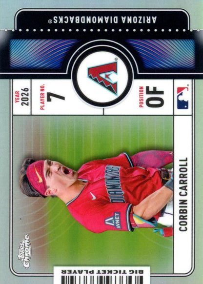 2026 Topps Chrome Big Ticket Players Corbin Carroll #BTP-6 Arizona Diamondbacks