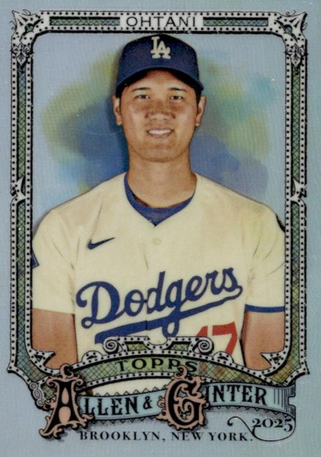 2025 Topps Allen & Ginter Chrome Refractor Shohei Ohtani #132 Los Angeles Dodgers
