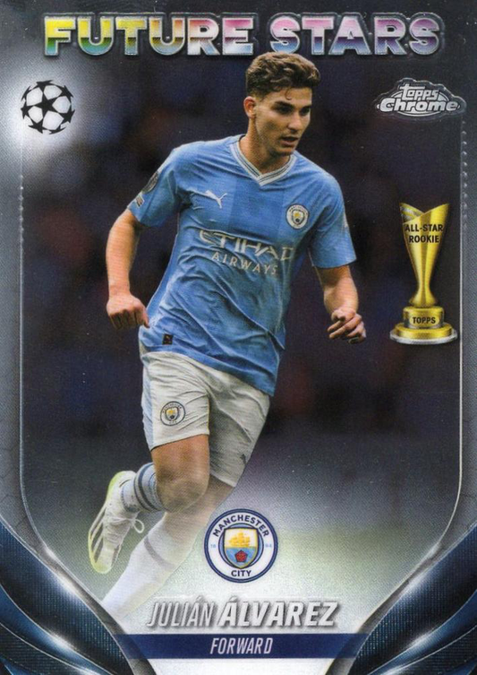 2023 Topps Chrome UEFA Club Competitions Julián Álvarez ASR Future Stars #150 Manchester City