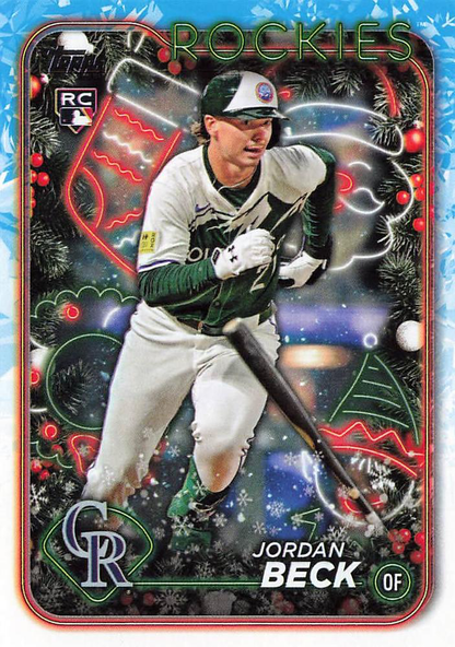 2024 Topps Holiday Jordan Beck RC Colorado Rockies #H64