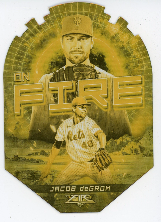 2022 Topps Fire En Fuego Gold Minted Jacob deGrom New York Mets #EF-19