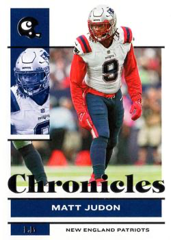 2021 Panini Chronicles Matt Judon #82 New England Patriots