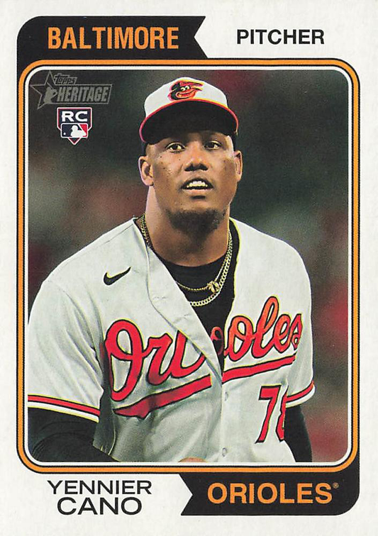 2023 Topps Heritage Yennier Cano RC Baltimore Orioles #527