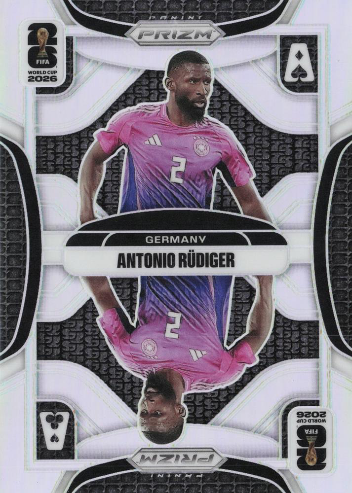 2026 Panini Prizm World Cup Aces Silver Antonio Rudiger #2 Allemagne